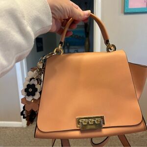 USED Zac Posen Eartha Iconic Convertable Purse Backpack Pink/Nude WITH CHARMS